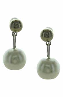 OLIVIA WELLES Faux Pearl Drop Earrings