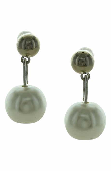 OLIVIA WELLES Faux Pearl Drop Earrings