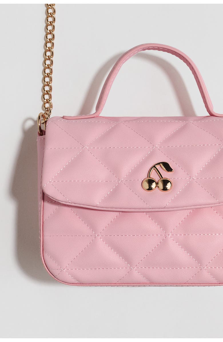 H&M Quilted Shoulder Bag, Alternate, color, Light Pink/Cherries