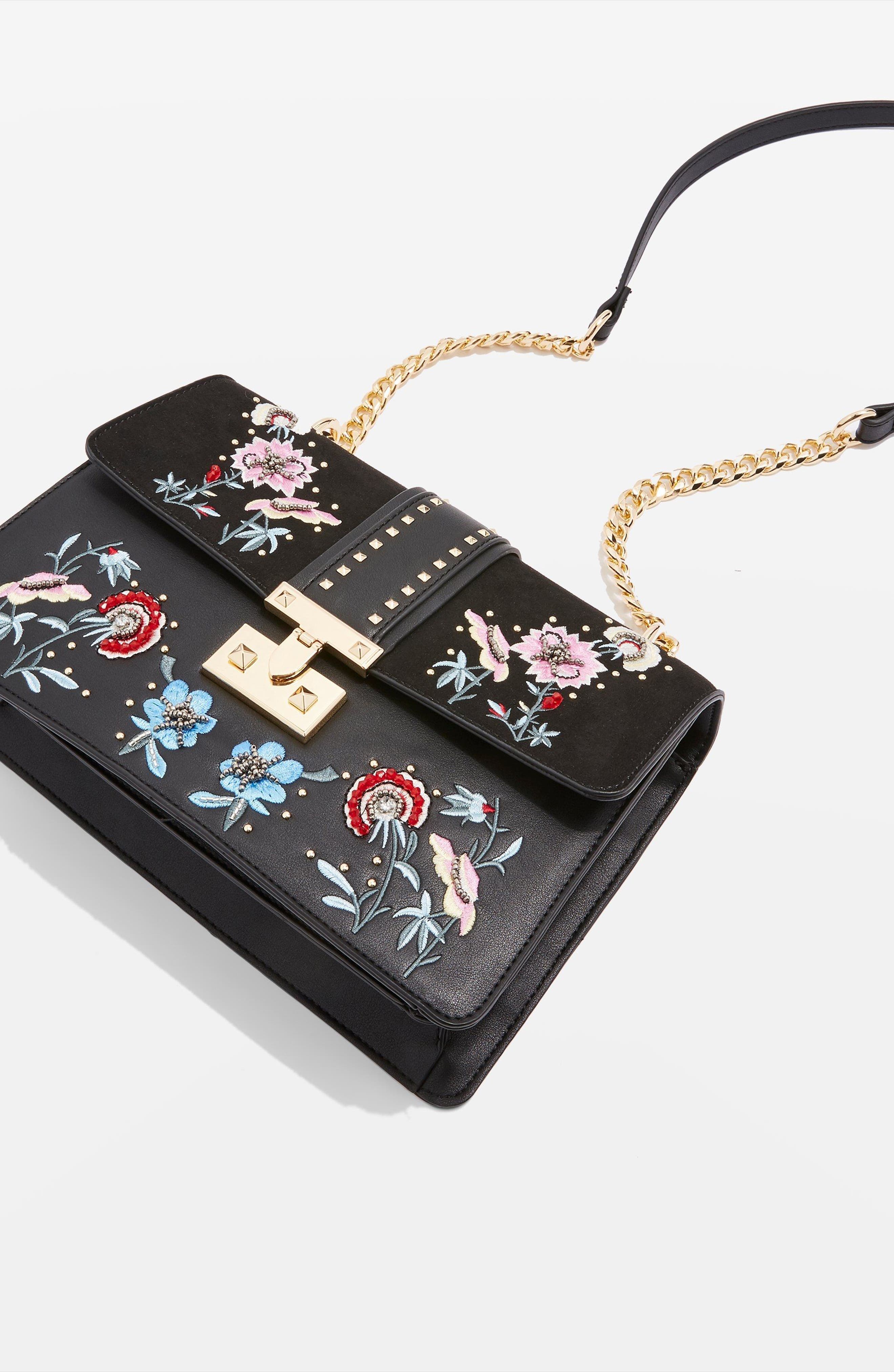 Topshop Darcy Floral Shoulder Bag, Alternate, color, 