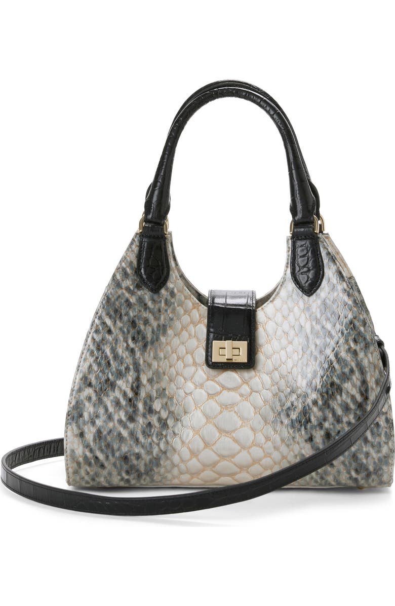 Brahmin Adrian Croc Embossed Leather Shoulder Bag, Main, color,