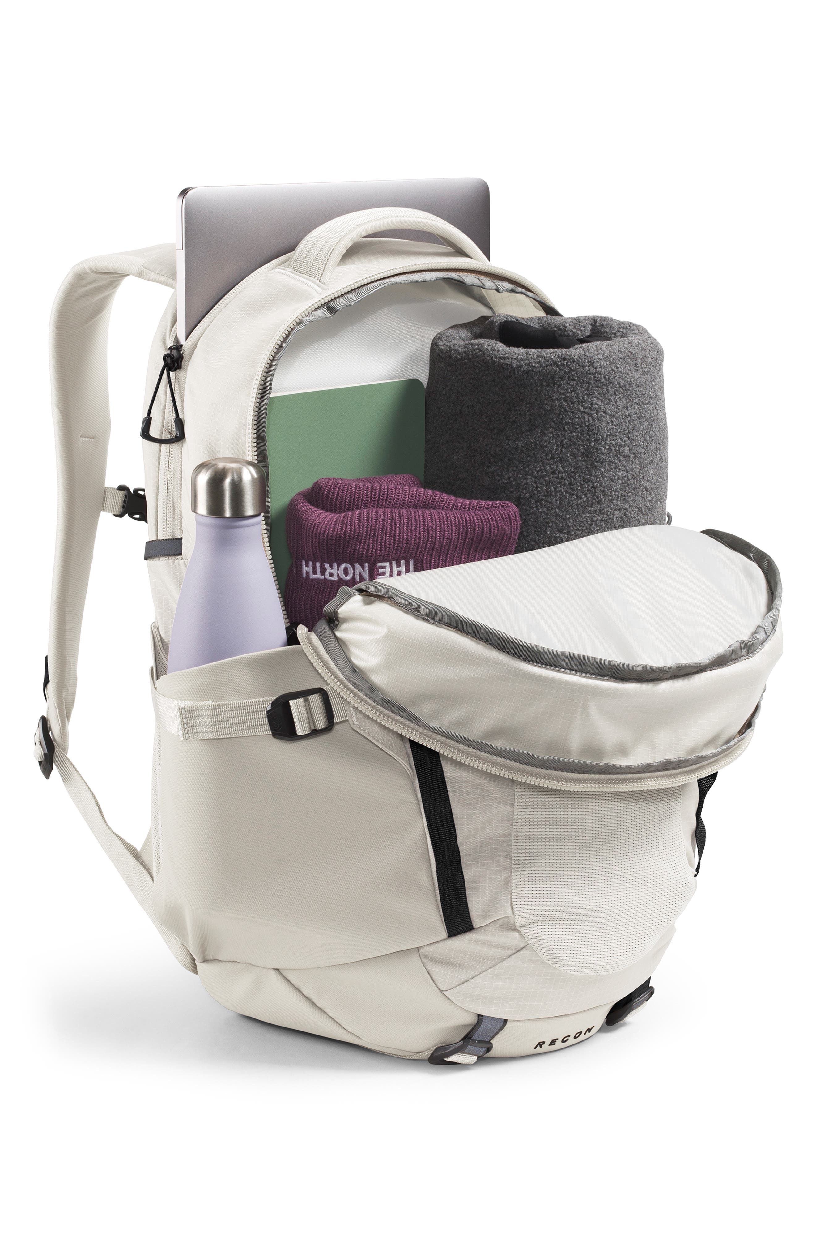 Women's Recon Backpack, Alternate, color, WHITE DUNE/ TNF BLACK