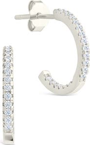 Sterling Forever Thin Cubic Zirconia Hoop Earrings