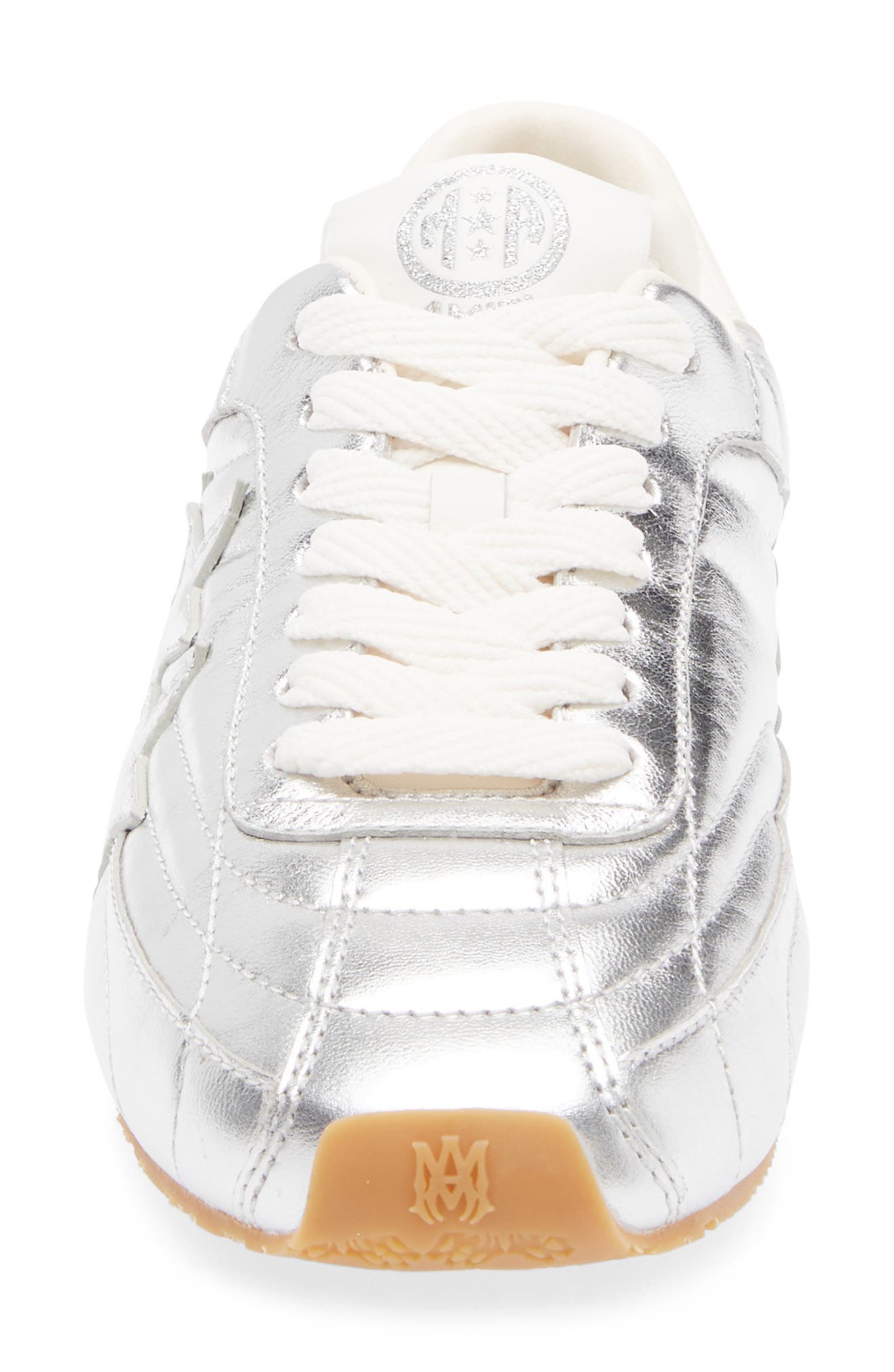 AMIRI Pacific Football Slim Sneaker, Alternate, color, Metallic Silver