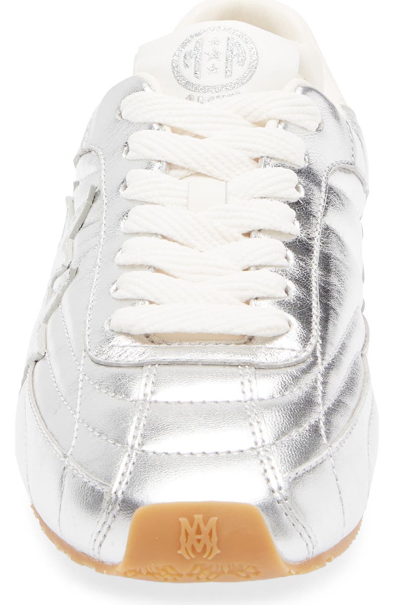 AMIRI Pacific Football Slim Sneaker, Alternate, color, Metallic Silver
