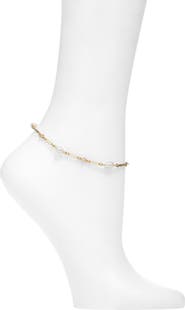 Nordstrom Demi-Fine Pearl Link Anklet