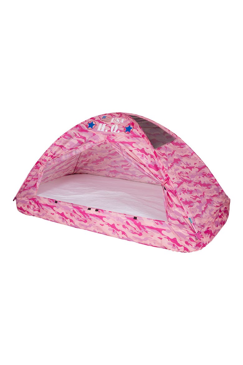 Twin-Size Camo Bed Tent, Alternate, color, PINK