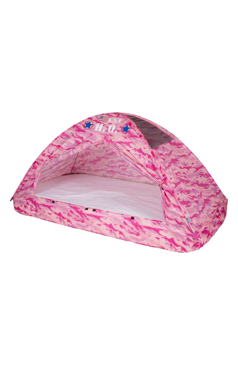 Pacific Play Tents Twin-Size Camo Bed Tent, Alternate, color, Pink