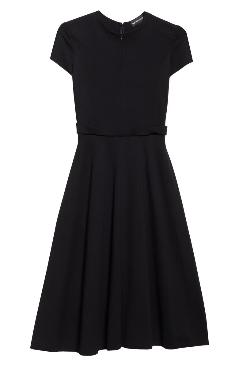 Emporio Armani Pumto Milano Jersey Fit & Flare Cocktail Dress, Alternate, color, Black
