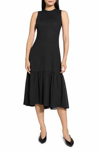 Theory Tier Tie Back Midi Dress