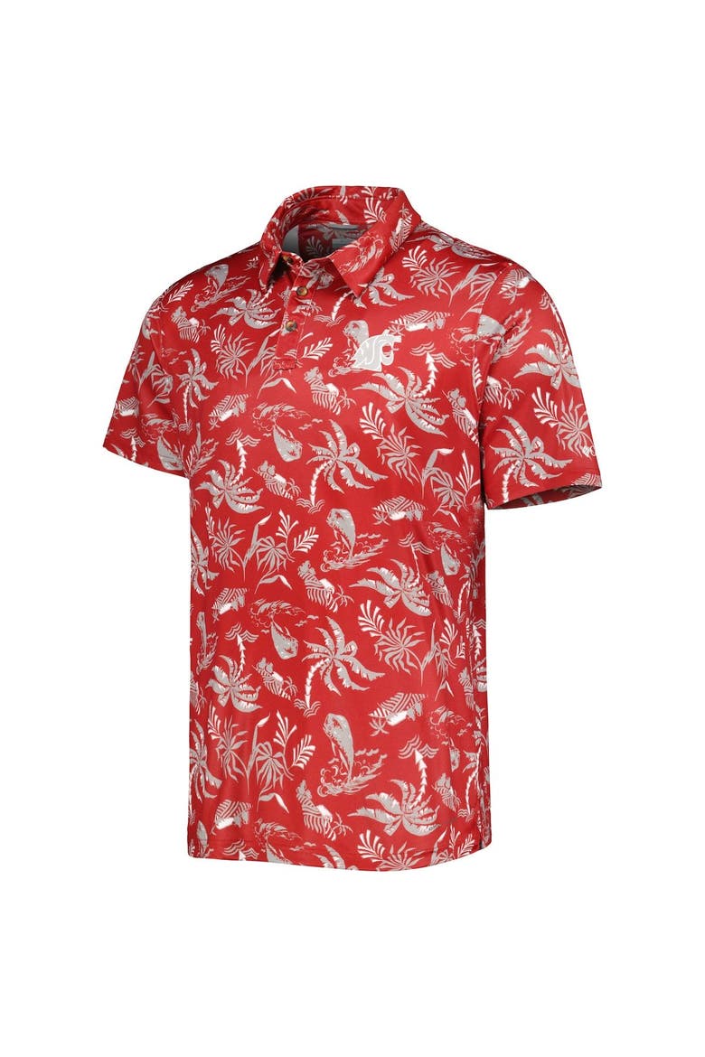 Men's Columbia Crimson Washington State Cougars Super Terminal Tackle Omni-Shade Polo, Alternate, color, Crimson