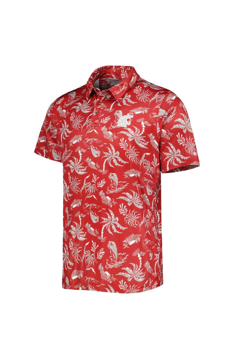 Columbia Men's Columbia Crimson Washington State Cougars Super Terminal Tackle Omni-Shade Polo, Alternate, color,