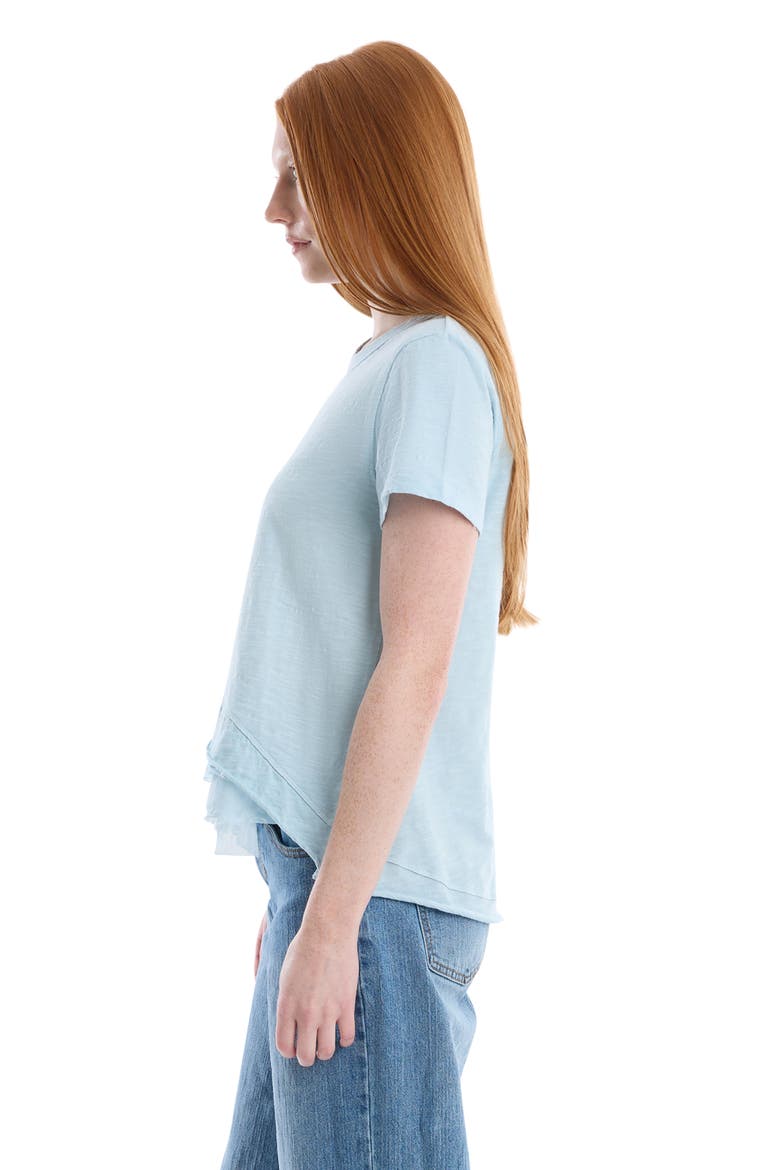 Boxy Short Sleeve Mixed Hem, Alternate, color, Corydalis Blue