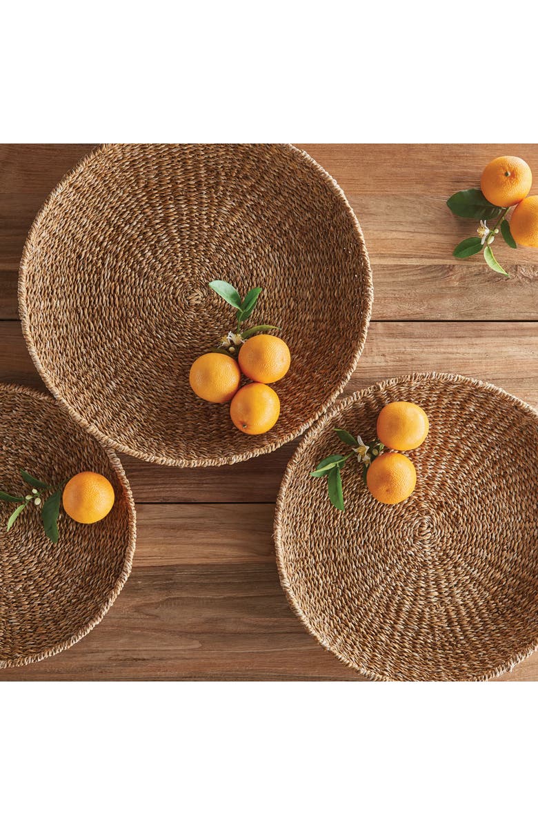 Napa Home & Garden Seagrass Round Trays Set of 3, Alternate, color, 