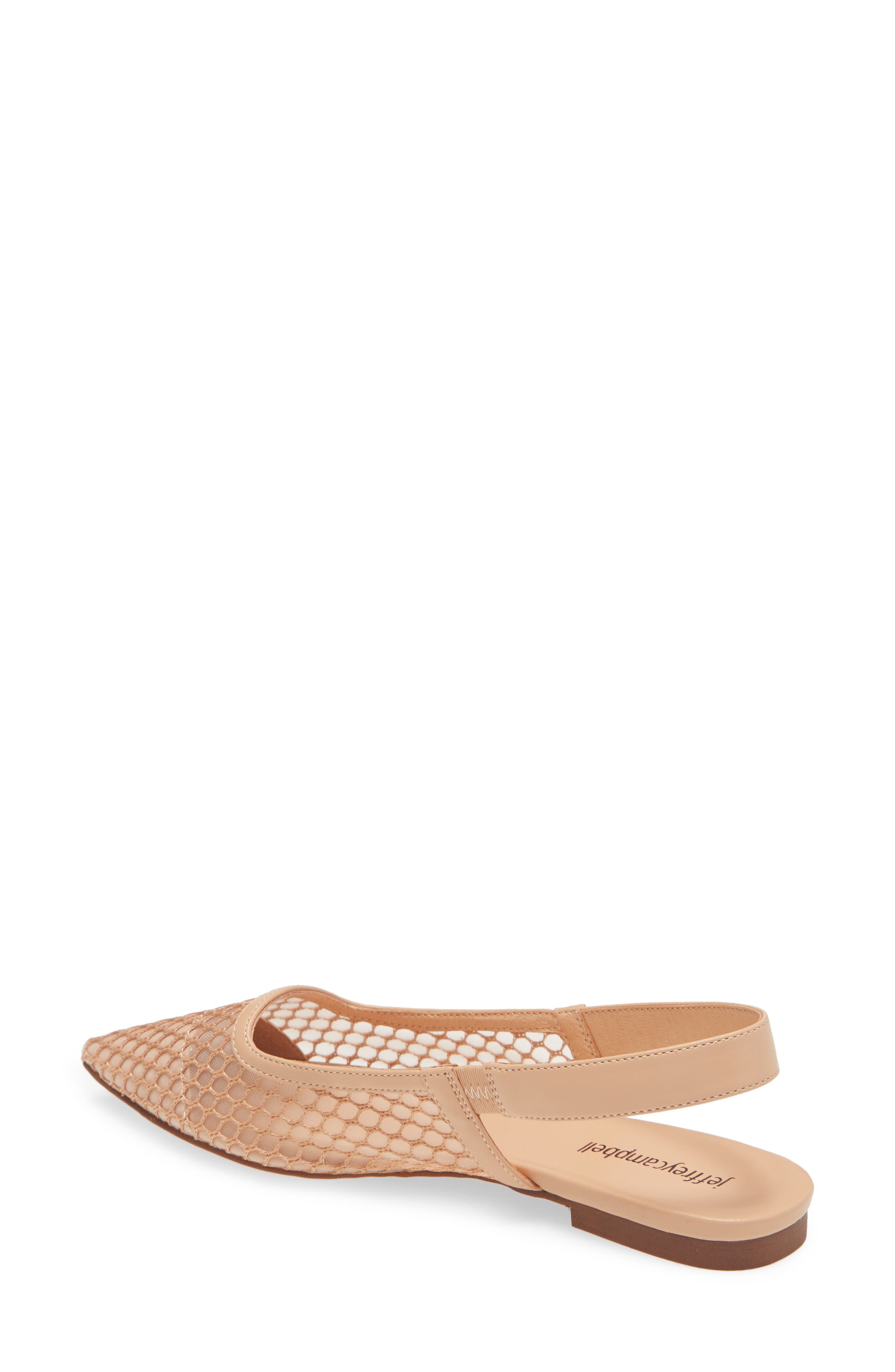 Emelia Mesh Slingback Flat, Alternate, color, NUDE MESH