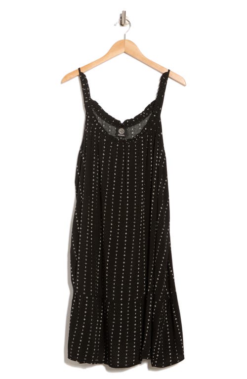 Bobeau Ruffle Slipdress In Black
