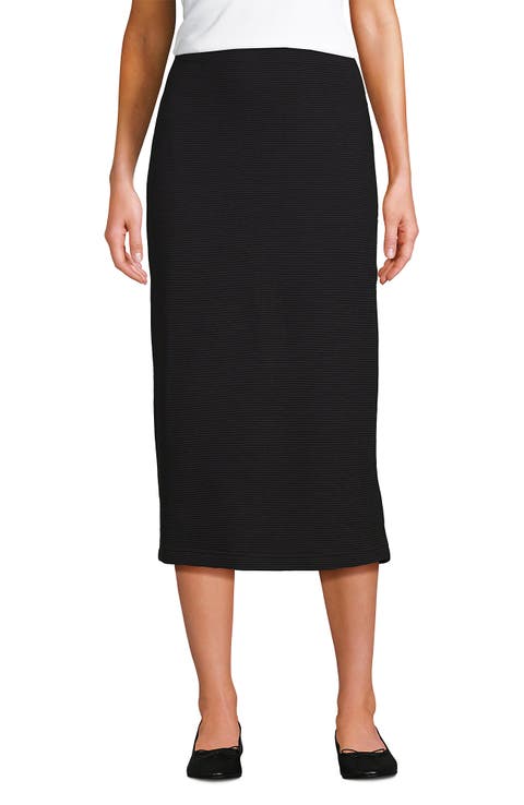 Lands' End Starfish Side Zip Midi Skirt