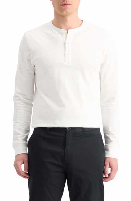 Scotch & Soda Regular Fit Long Sleeve Slubbed Cotton Henley