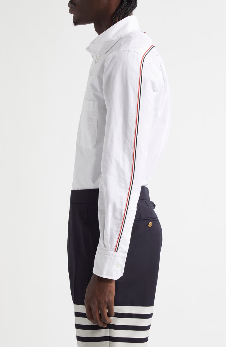 Thom Browne Straight Fit Cotton Oxford Button-Down Shirt, Alternate, color, 