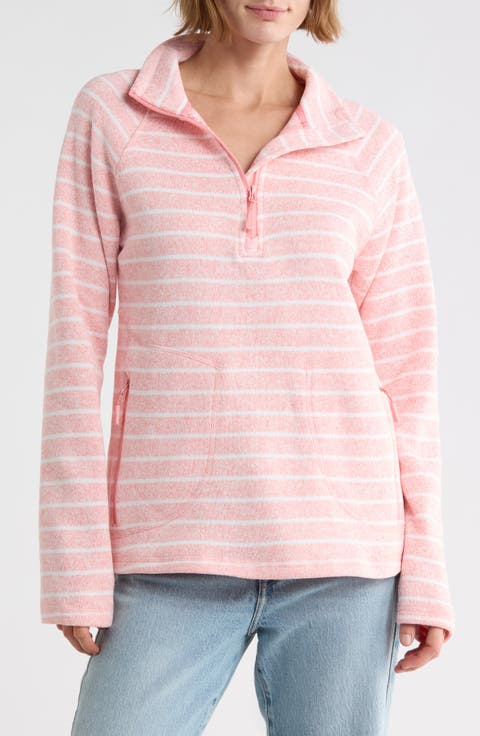 Stripe Quarter Zip Sweatshirt