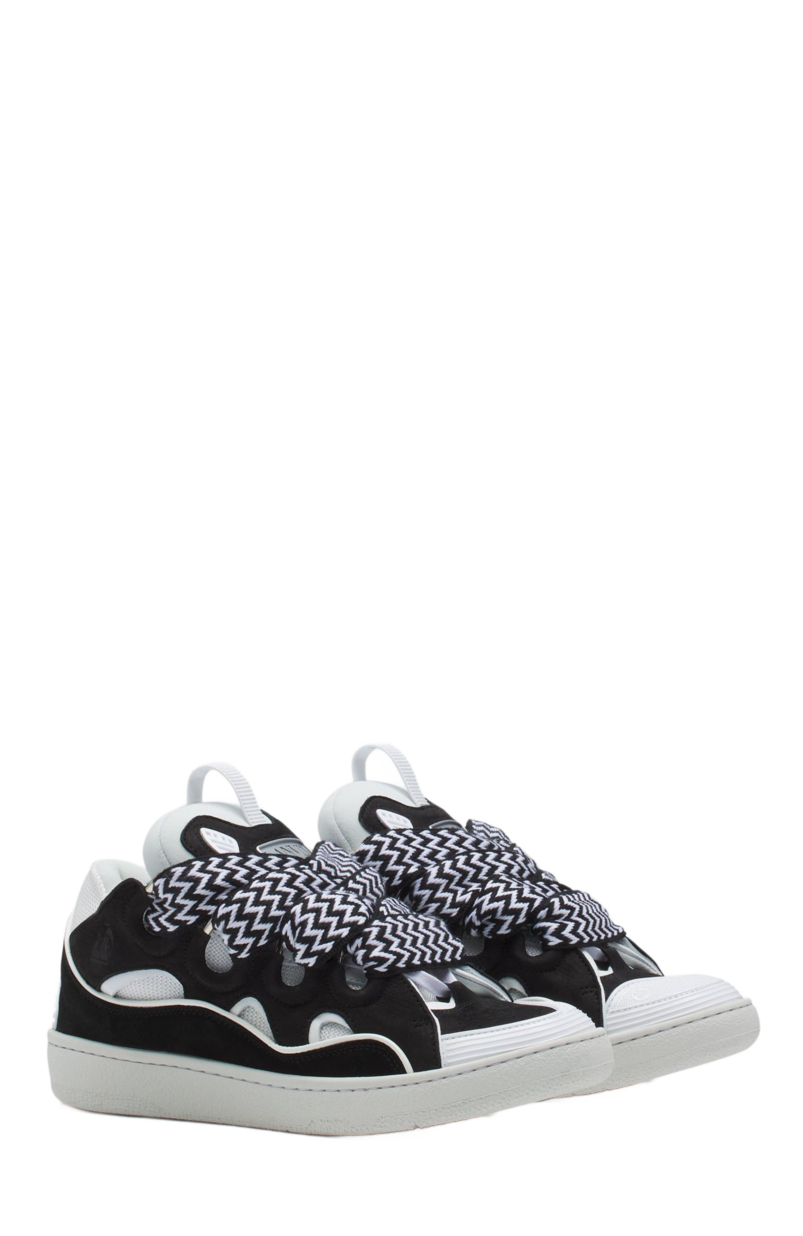 Lanvin LEATHER CURB SNEAKERS, Alternate, color, 