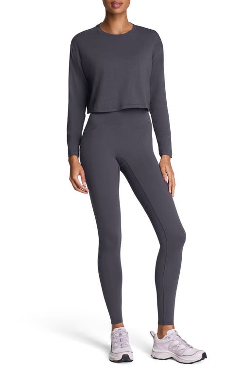Spanx ® Outpace Crop Long Sleeve Top In Gray