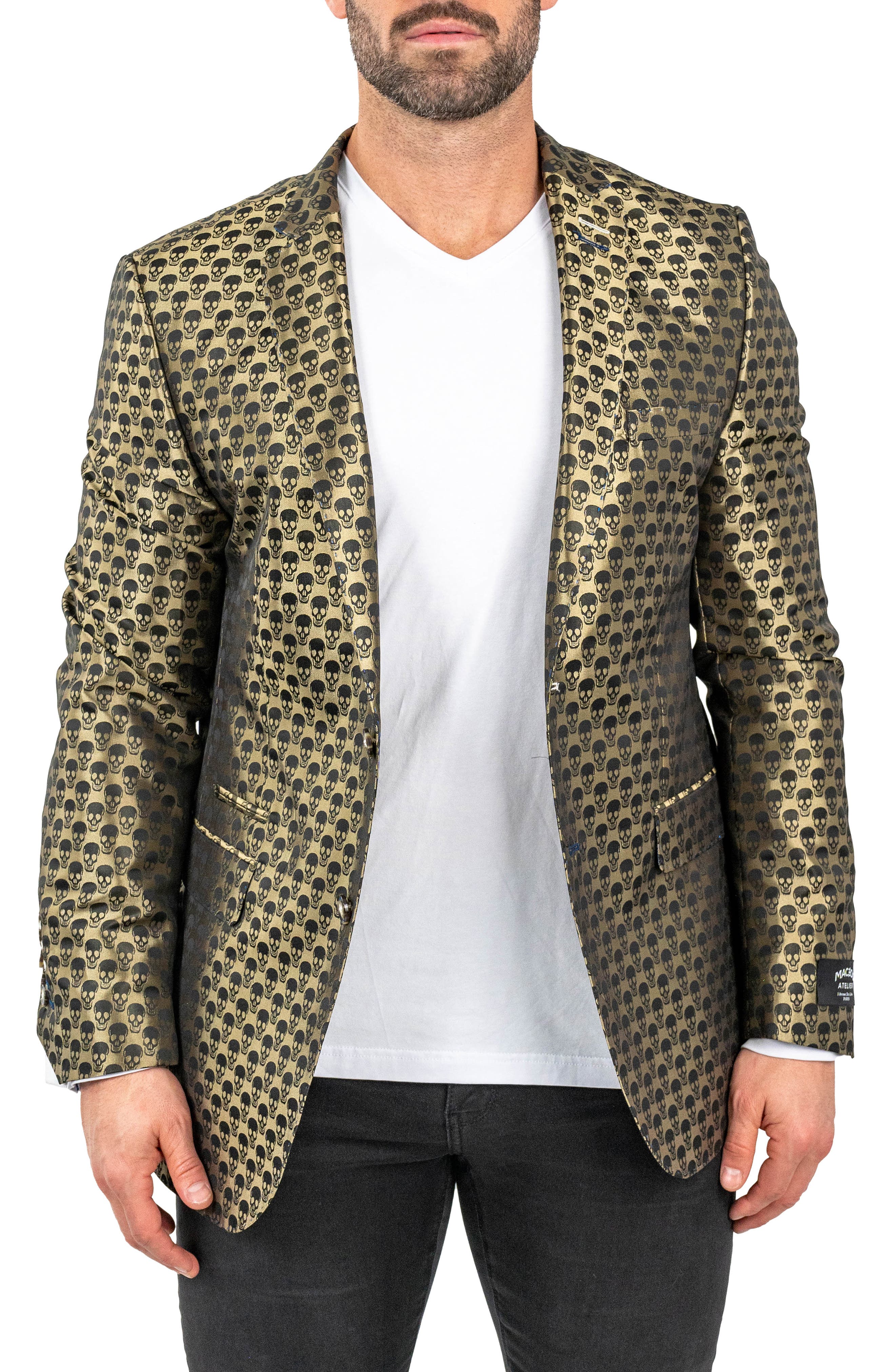 Skullrepeat Green Jacquard Blazer