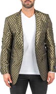 Maceoo Skullrepeat Green Jacquard Blazer