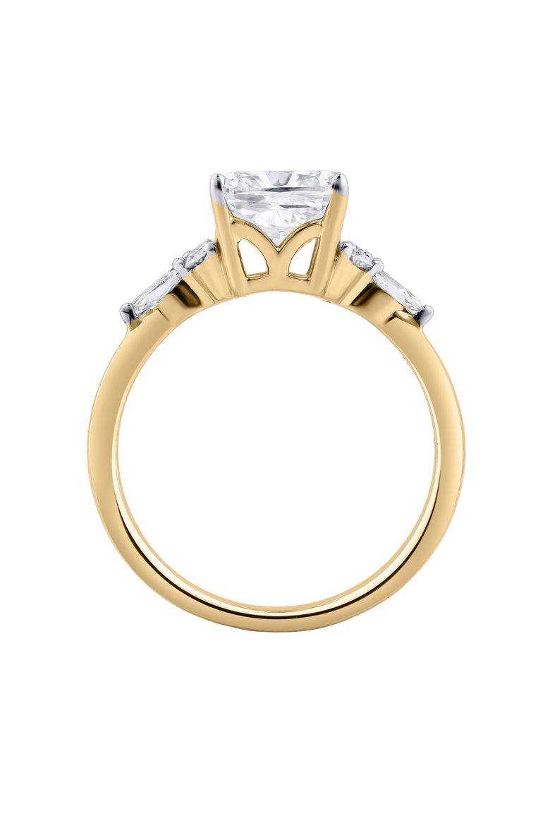 Victoria 14K Gold 2.30 Ct Cushion Lab Grown Diamond Engagement Ring, Alternate, color, 14K Yellow Gold