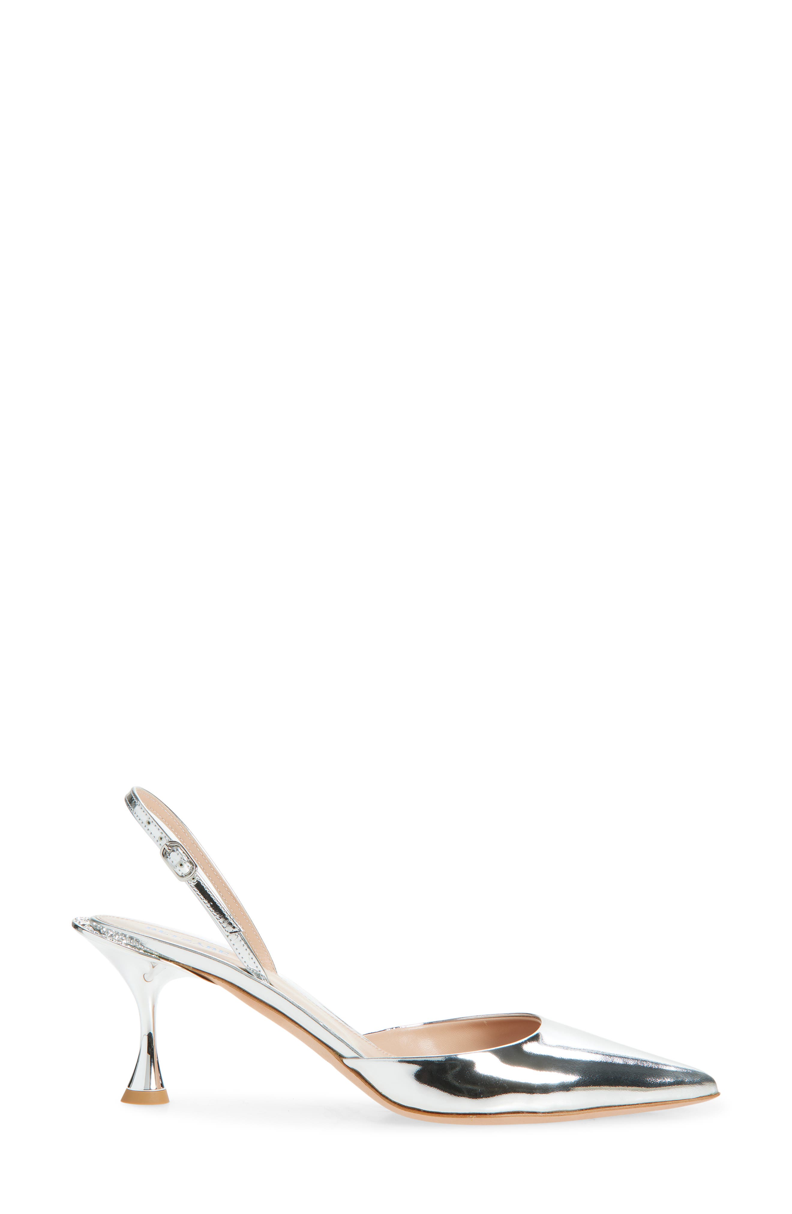 BETZÁBE Sofia Crystal Embellished Metallic Slingback Pump, Alternate, color, Metallic Silver