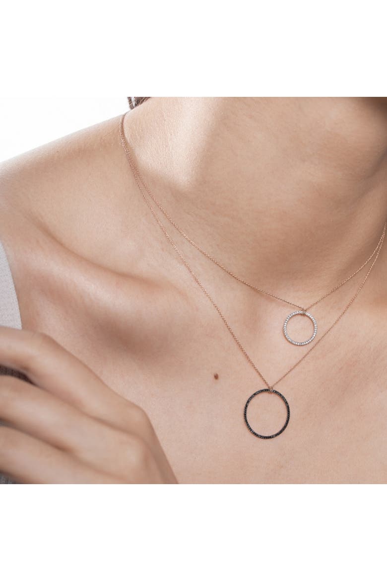 Circles Necklace, Alternate, color, Black Diamonds