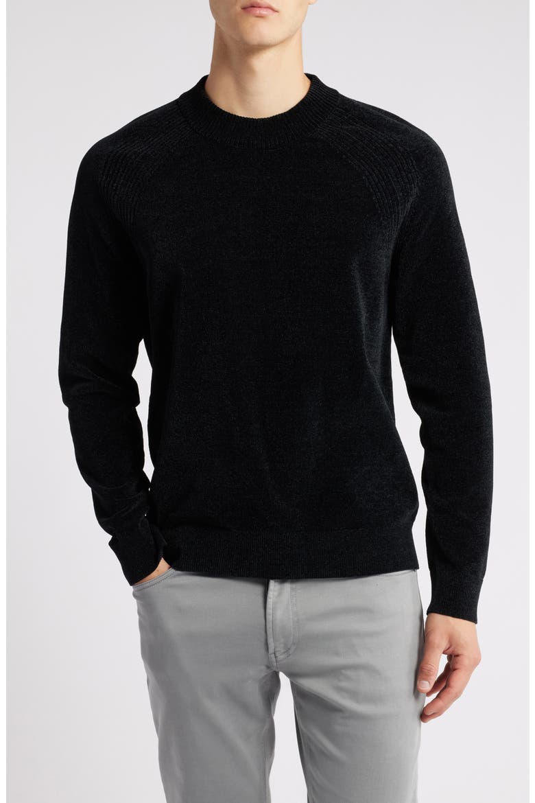 Salvor Chenille Sweater, Main, color, BLACK