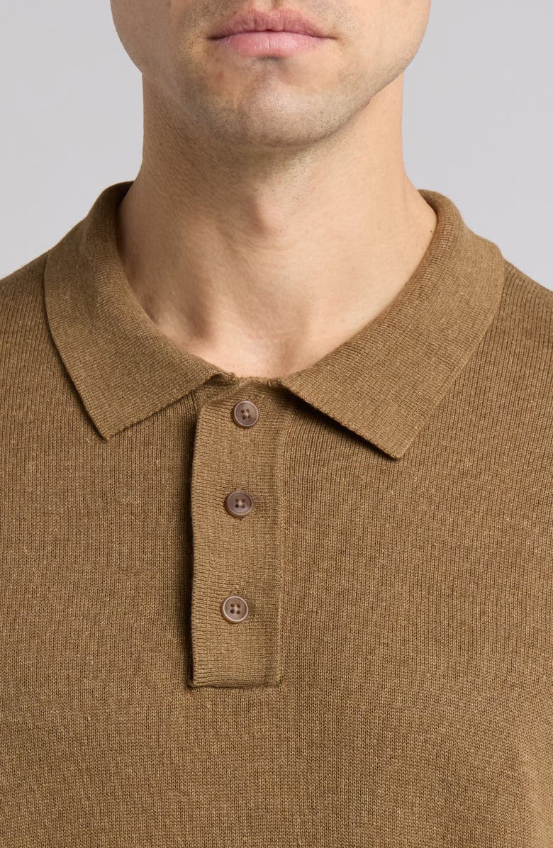 Elwood Gentlemen's Short Sleeve Polo Sweater, Alternate, color, Bark