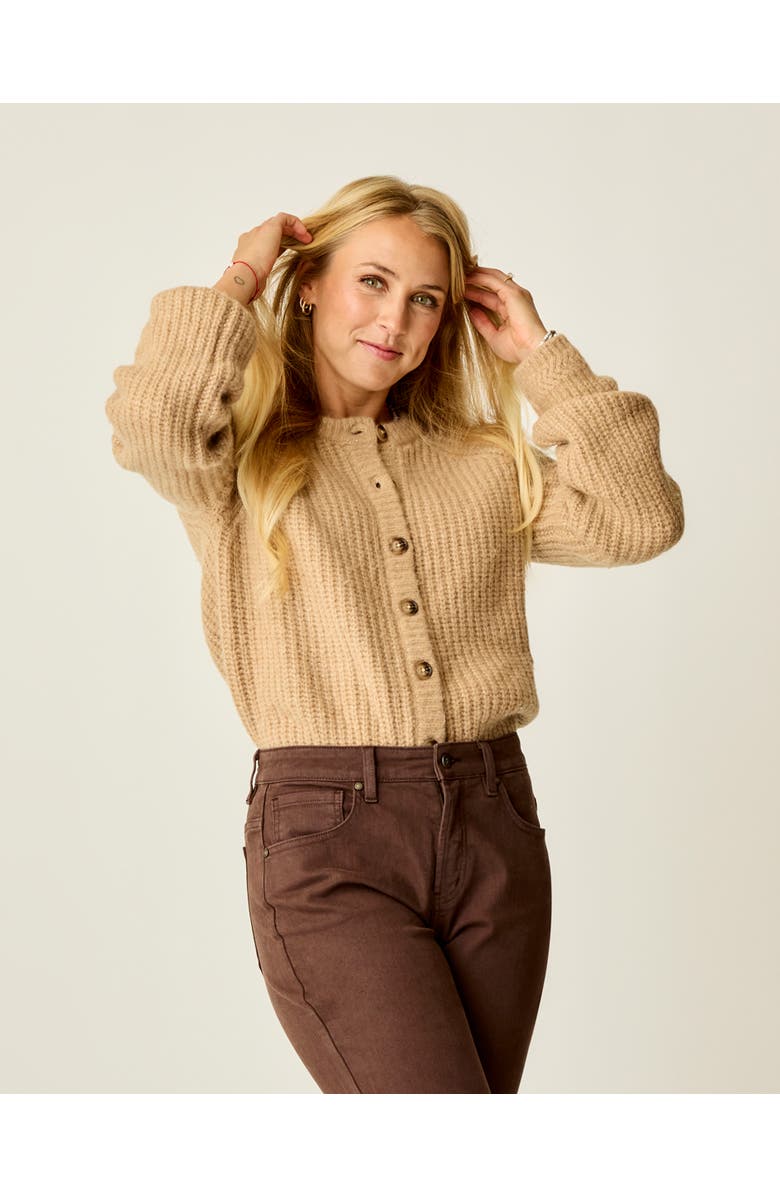 Carve Designs Daphne Wool Cardigan, Alternate, color, Camel