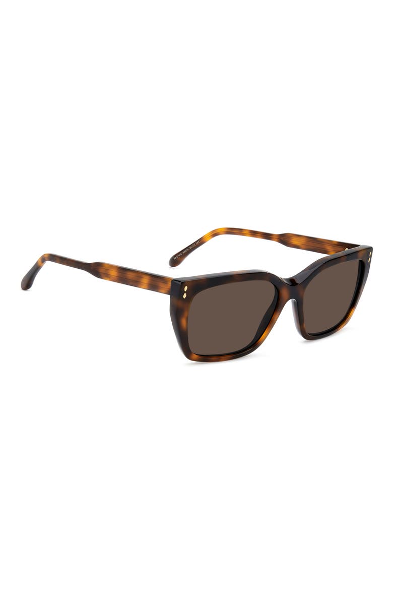 58mm Rectangular Sunglasses, Alternate, color, BROWN HAVANA