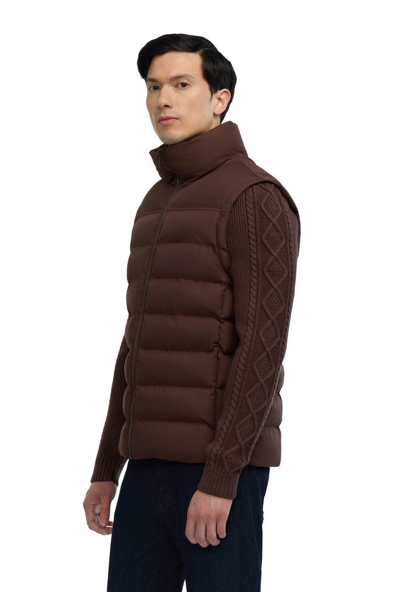 Marcus Lightweight Hybrid Down & Knit Jacket, Alternate, color, Truffle