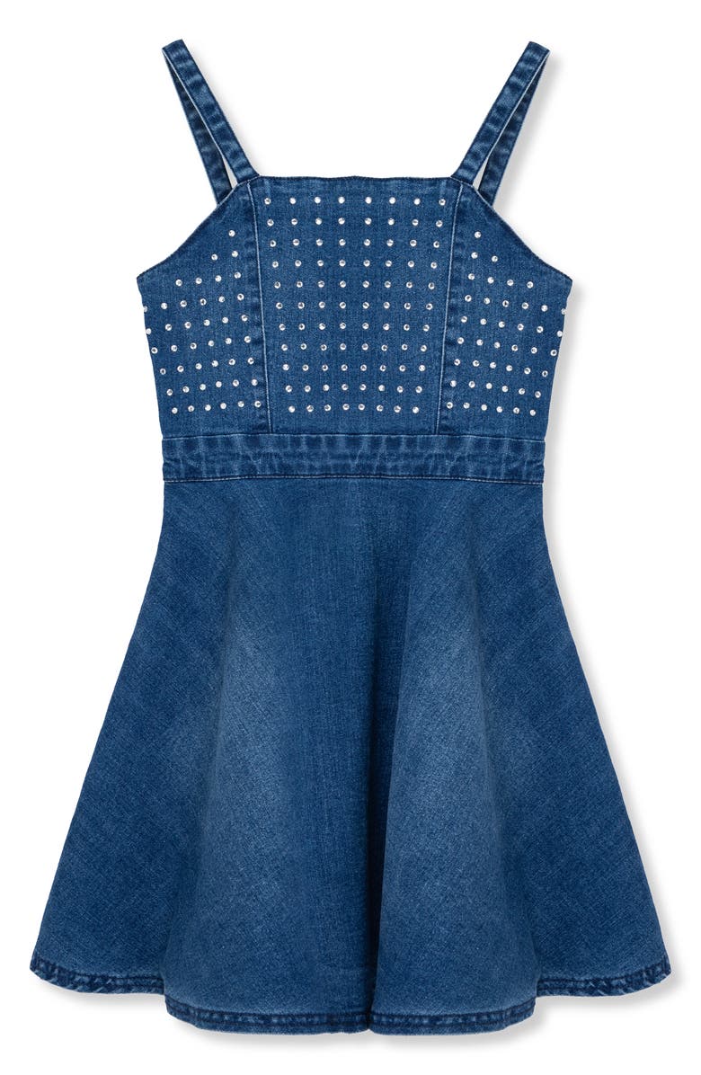 Truce Kids' Studded Denim Dress, Main, color, Denim