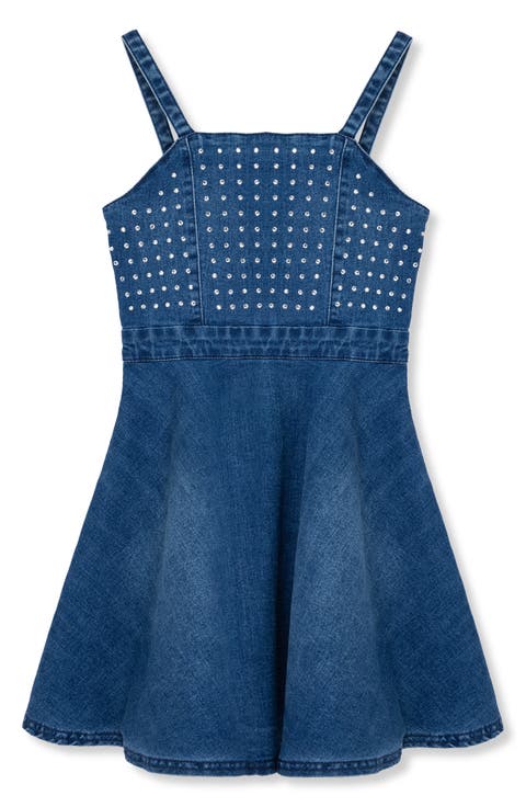 Kids' Studded Denim Dress (Big Kid)