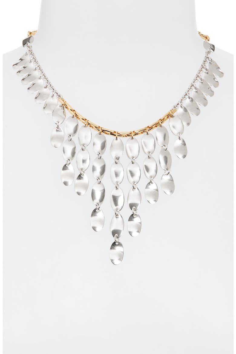 Frontal Necklace, Alternate, color, SILVER/ DORE