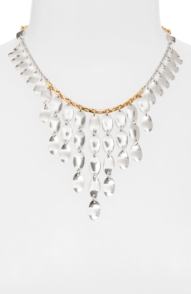 Isabel Marant Frontal Necklace, Alternate, color, Silver/ Dore