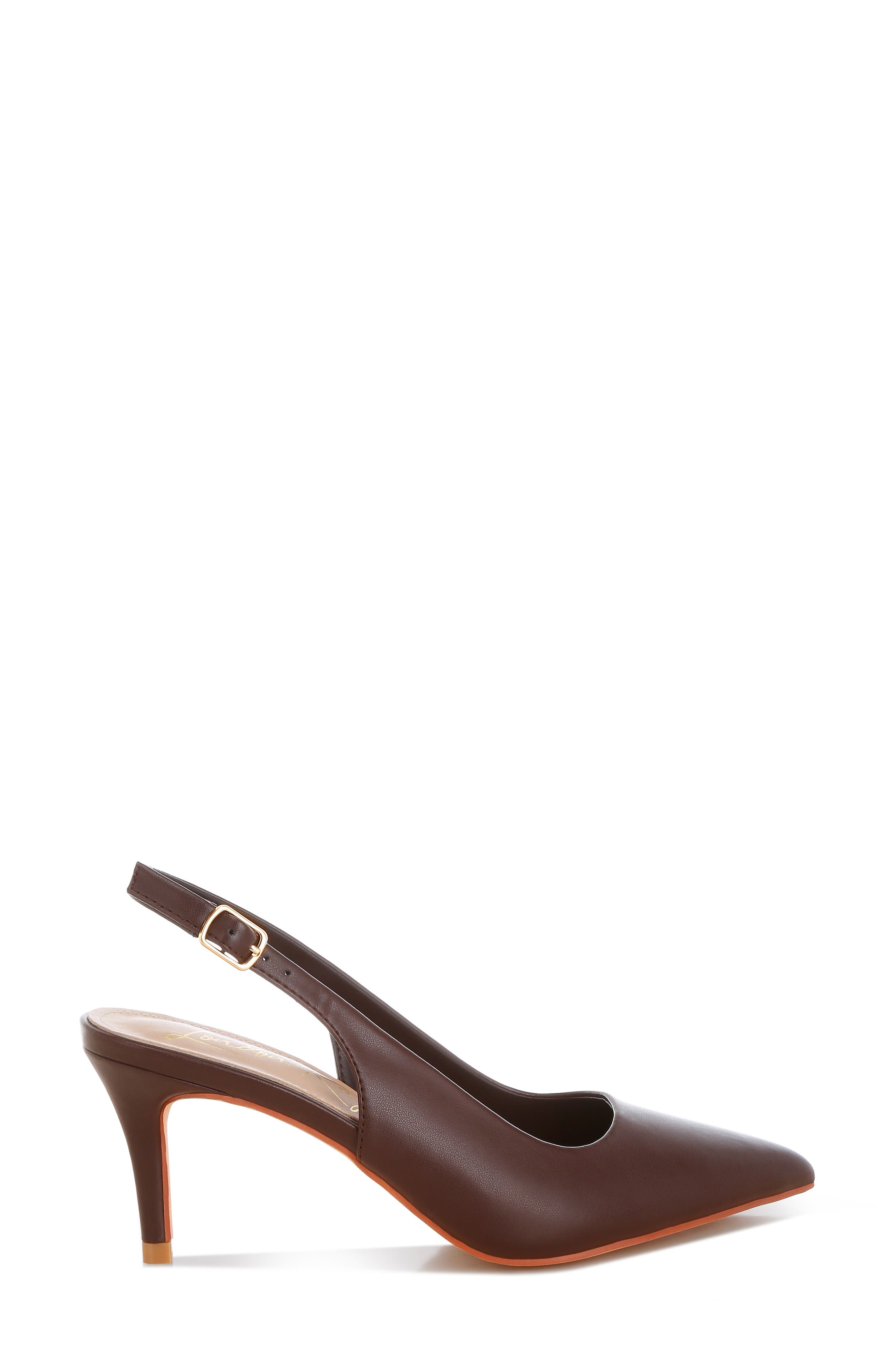 Jaoba Pointed Toe Slingback Pump, Alternate, color, BROWN