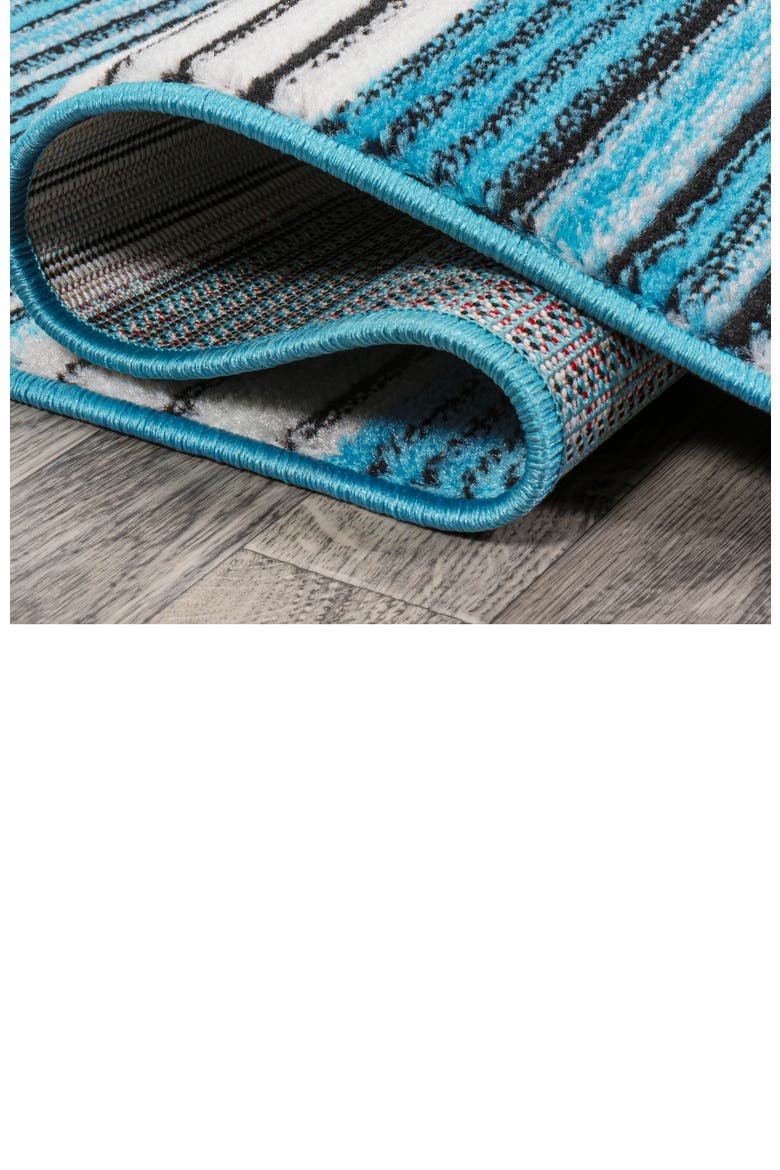 Duxbury Gradient Ticking Striped Area Rug, Alternate, color, Blue/Navy