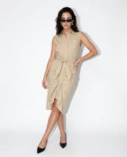 The Shirt by Rochelle Behrens The Sleeveless Wrap Front Dress