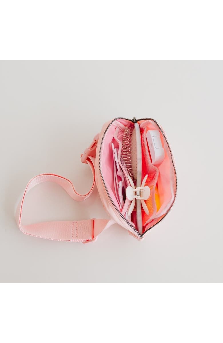 Sweet Wink Cherry Bow Patch Belt Bag, Alternate, color, Light Pink