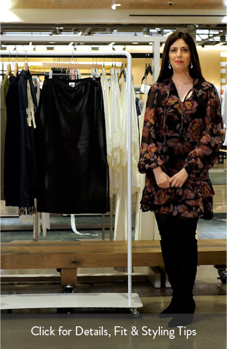 Stripe Sheer Midi Skirt, sales video thumbnail