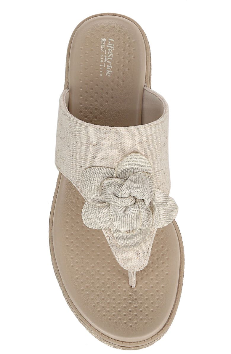 LifeStride Bloom Wedge Sandal, Alternate, color, Natural