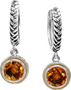 EFFY 18K Yellow Gold & Sterling Silver Citrine Drop Earrings