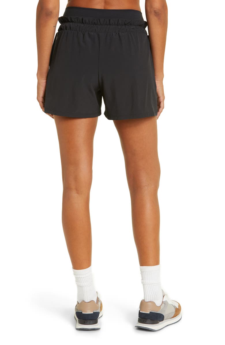 Zella Shirred Up Shorts, Alternate, color,