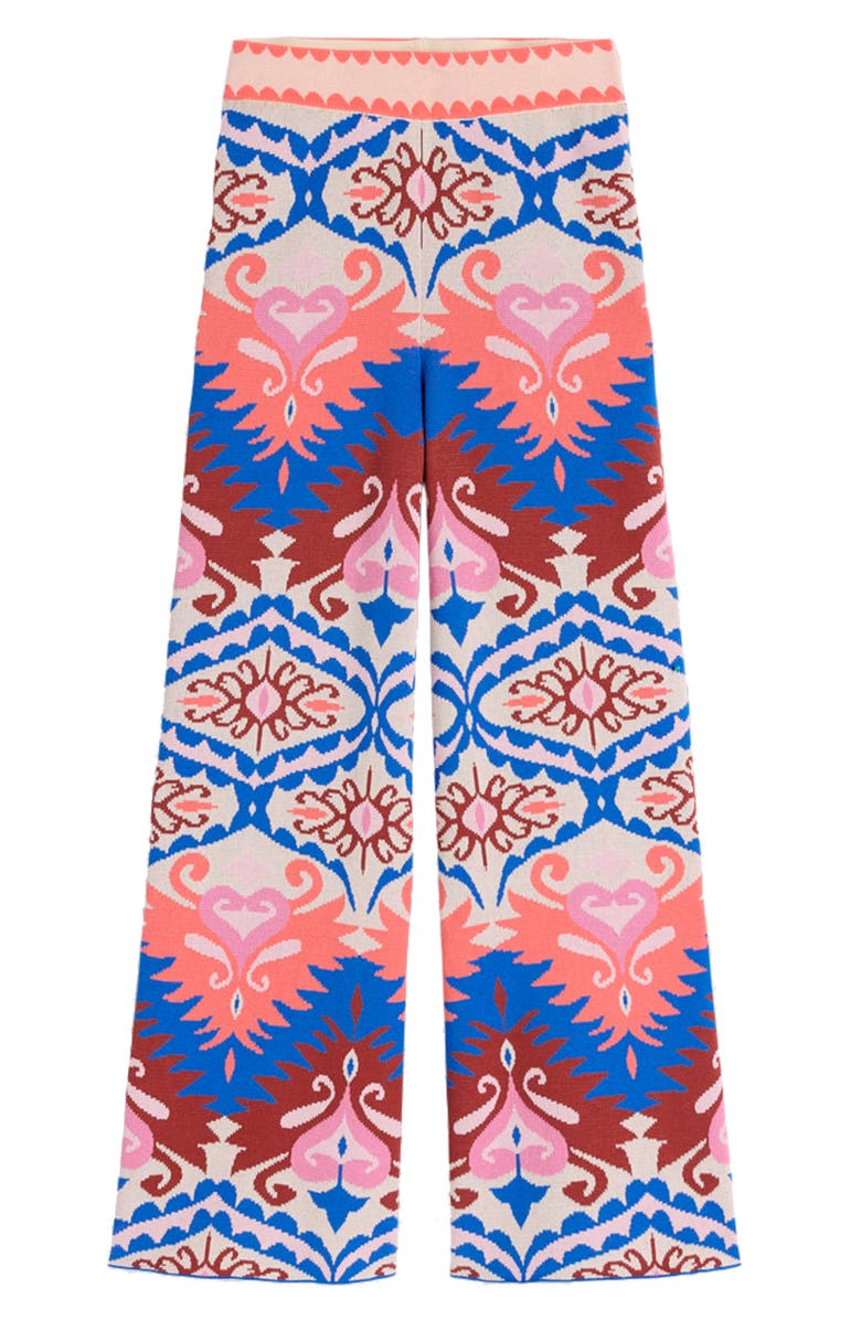 Boden Jacquard Knit Cotton Trousers, Alternate, color, Multi Aztec