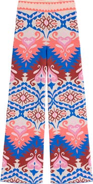 Boden Jacquard Knit Cotton Trousers